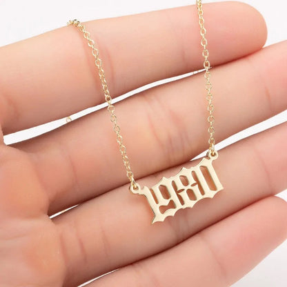 Women's Birth Year Necklace WEM Support (www.WEM.support)
