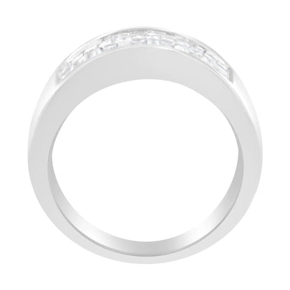 14K White Gold Princess and Baguette-cut Diamond Ring (1.0 Cttw, H-I Color, VS2-SI1 Clarity) WEM Support (www.WEM.support)