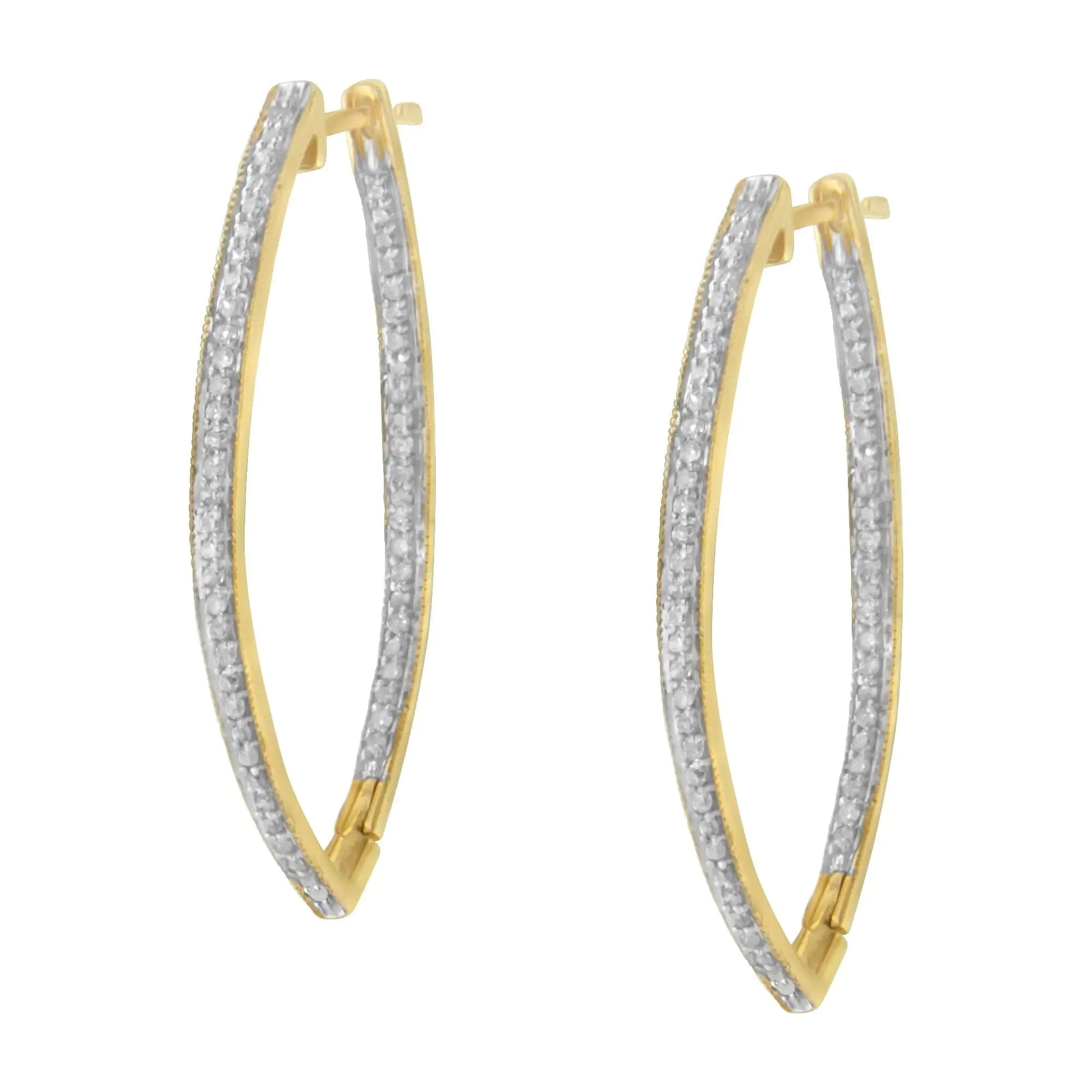 10k Yellow Gold Round Cut Diamond Earrings (1 cttw, I-J Color, I2-I3 Clarity) WEM Support (www.WEM.support)