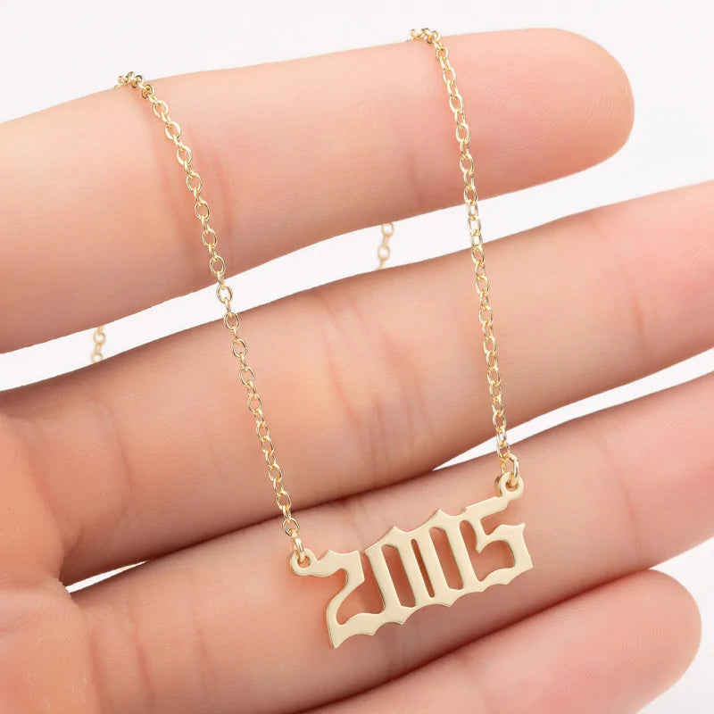 Women's Birth Year Necklace WEM Support (www.WEM.support)