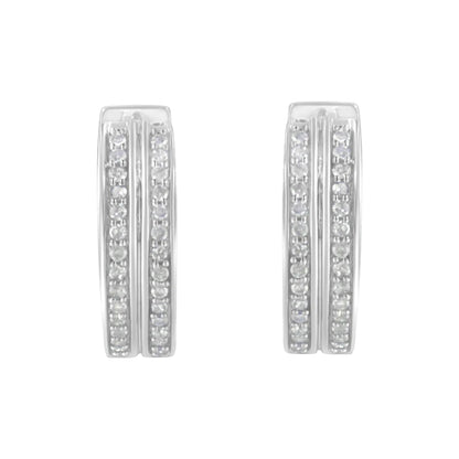 10K White Gold Diamond Hoop Earring (1/2 cttw, I-J Color, I2-I3 Clarity) WEM Support (www.WEM.support)