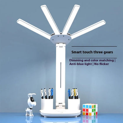 3-in-1 LED Desk Lamp with Fan & Clock HejK.com