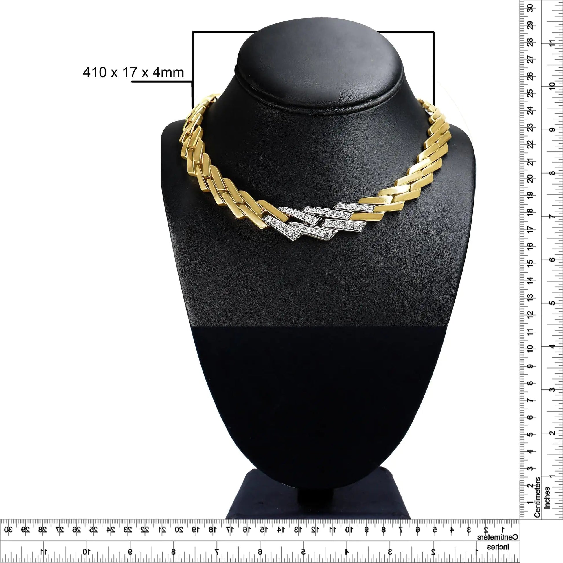 14k Yellow Gold 2 3/4 Cttw Pave Diamond Miami Cuban Curb Link Chain 16" Necklace (H-I Color, SI1-SI2 Clarity) WEM Support (www.WEM.support)
