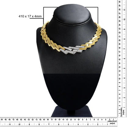 14k Yellow Gold 2 3/4 Cttw Pave Diamond Miami Cuban Curb Link Chain 16" Necklace (H-I Color, SI1-SI2 Clarity) WEM Support (www.WEM.support)