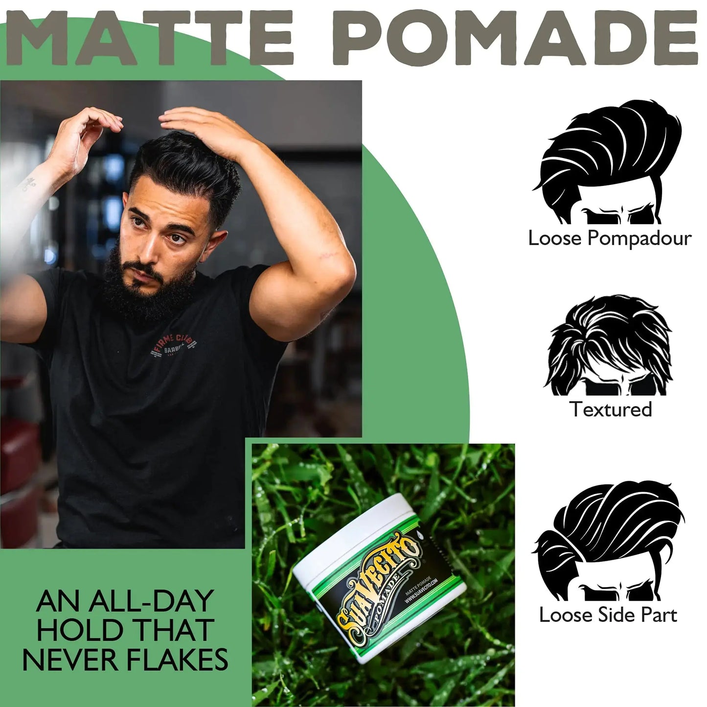Suavecito Matte Hair Pomade (No Shine) Formula 4 oz, 1 Pack - Medium Hold Hair Pomade For Men - Matte Hair Paste For Natural Texture Hairstyles My Store