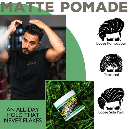 Suavecito Matte Hair Pomade (No Shine) Formula 4 oz, 1 Pack - Medium Hold Hair Pomade For Men - Matte Hair Paste For Natural Texture Hairstyles My Store