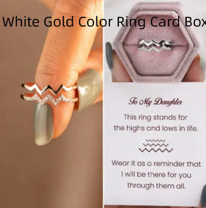 Adjustable Copper Heart Diamond Ring