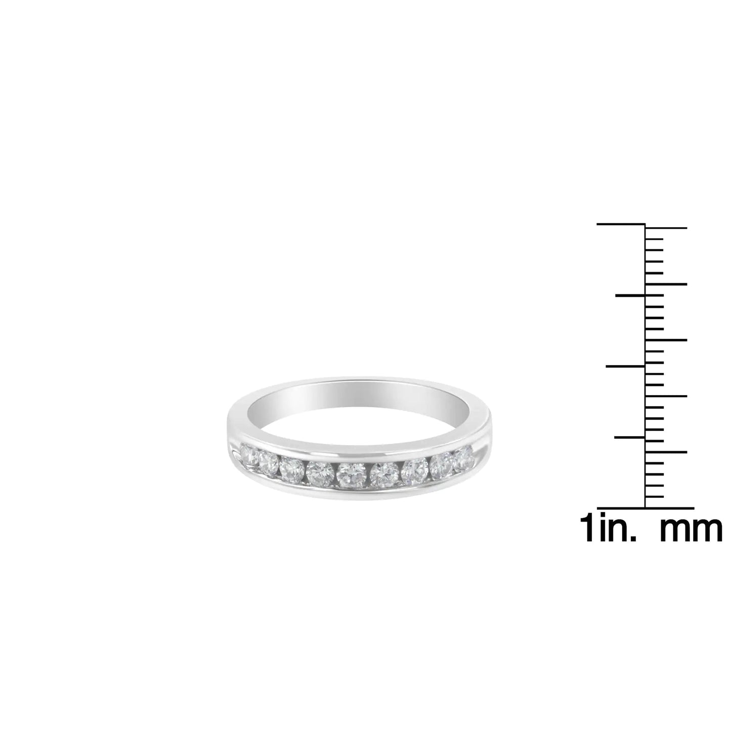 18K White Gold Round-Cut Diamond Ring (1/2 cttw, H-I Color, SI2-I1 Clarity) WEM Support (www.WEM.support)