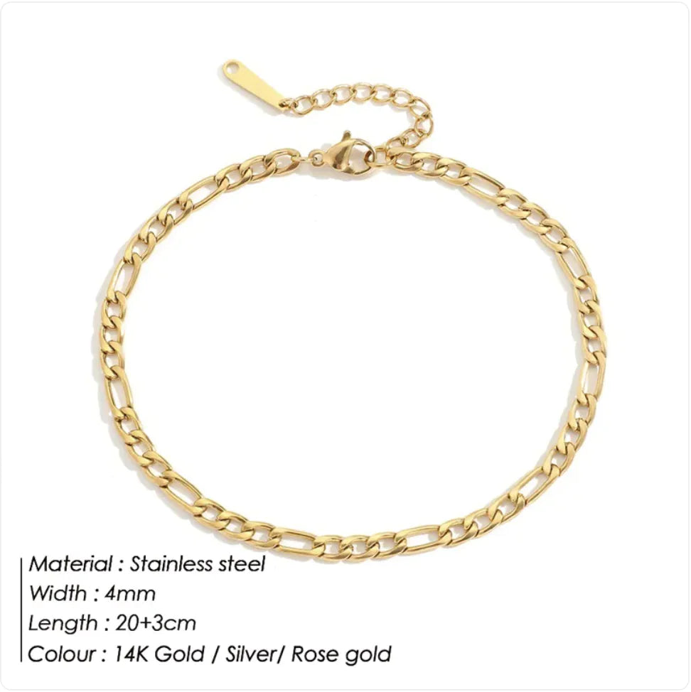 Stainless Steel Fashion Anklet WEM Support (www.WEM.support)