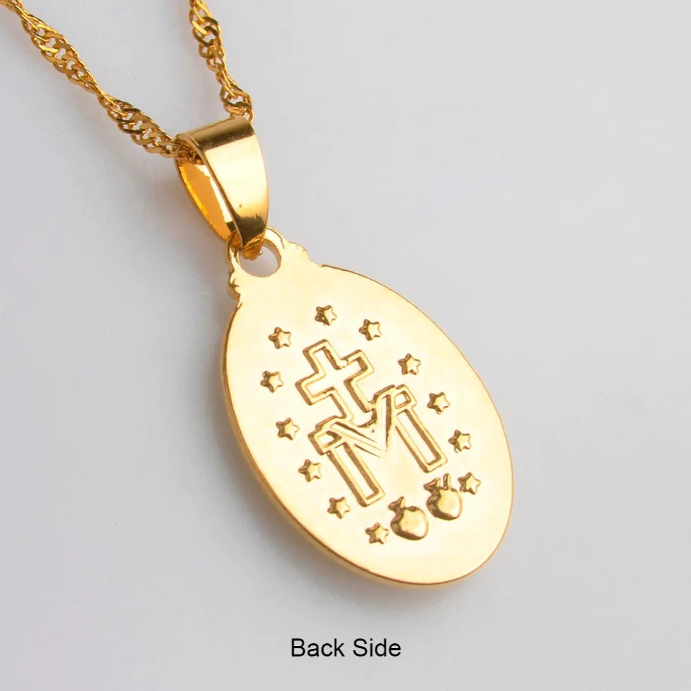 Virgin Mary Pendant Necklace WEM Support (www.WEM.support)
