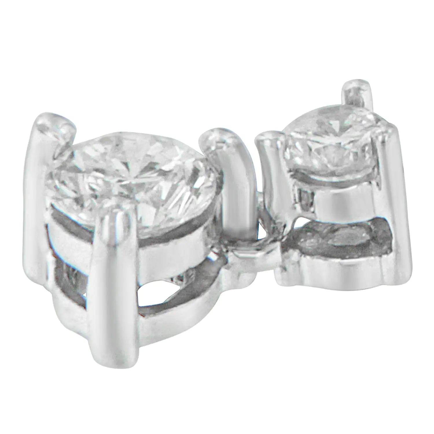 14K White Gold 1/2 cttw Round Cut Diamond Pendant Necklace (I-J, I1-I2) WEM Support (www.WEM.support)