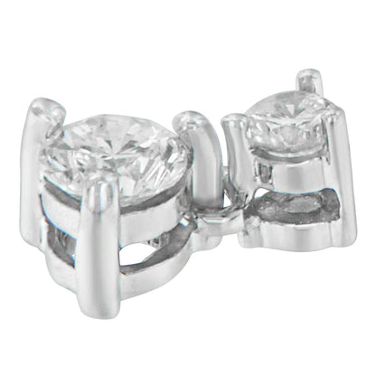 14K White Gold 1/2 cttw Round Cut Diamond Pendant Necklace (I-J, I1-I2) WEM Support (www.WEM.support)