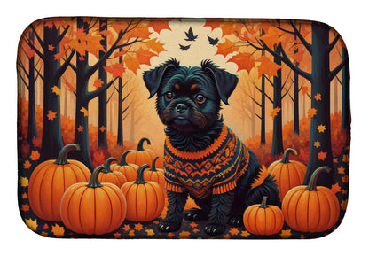Affenpinscher Fall Dish Drying Mat WEM Support (www.WEM.support)