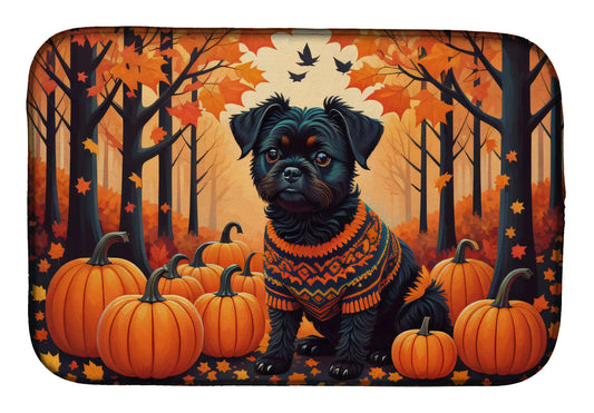 Affenpinscher Fall Dish Drying Mat WEM Support (www.WEM.support)