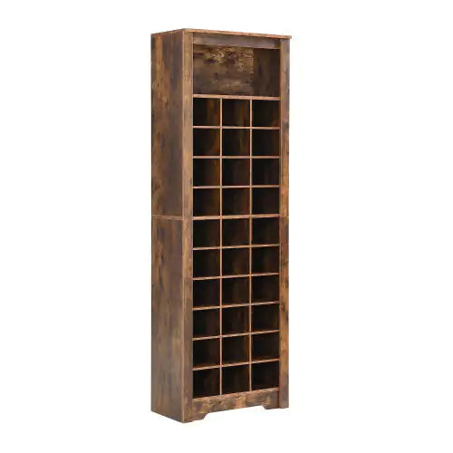 Stylish Design 30 Shoe Cabinet Console, Modern Shoe Cabinet, Multiple Storage Capacity, Self-standing High Cabinet, Suitable For Hallway, Bedroom, Rustic Brown WEM Support (www.WEM.support)