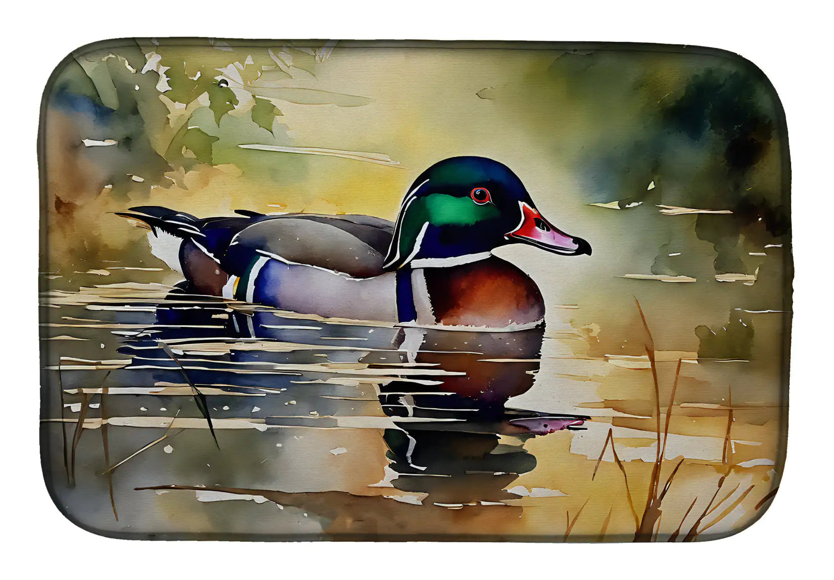 Wood Duck Dish Drying Mat WEM Support (www.WEM.support)