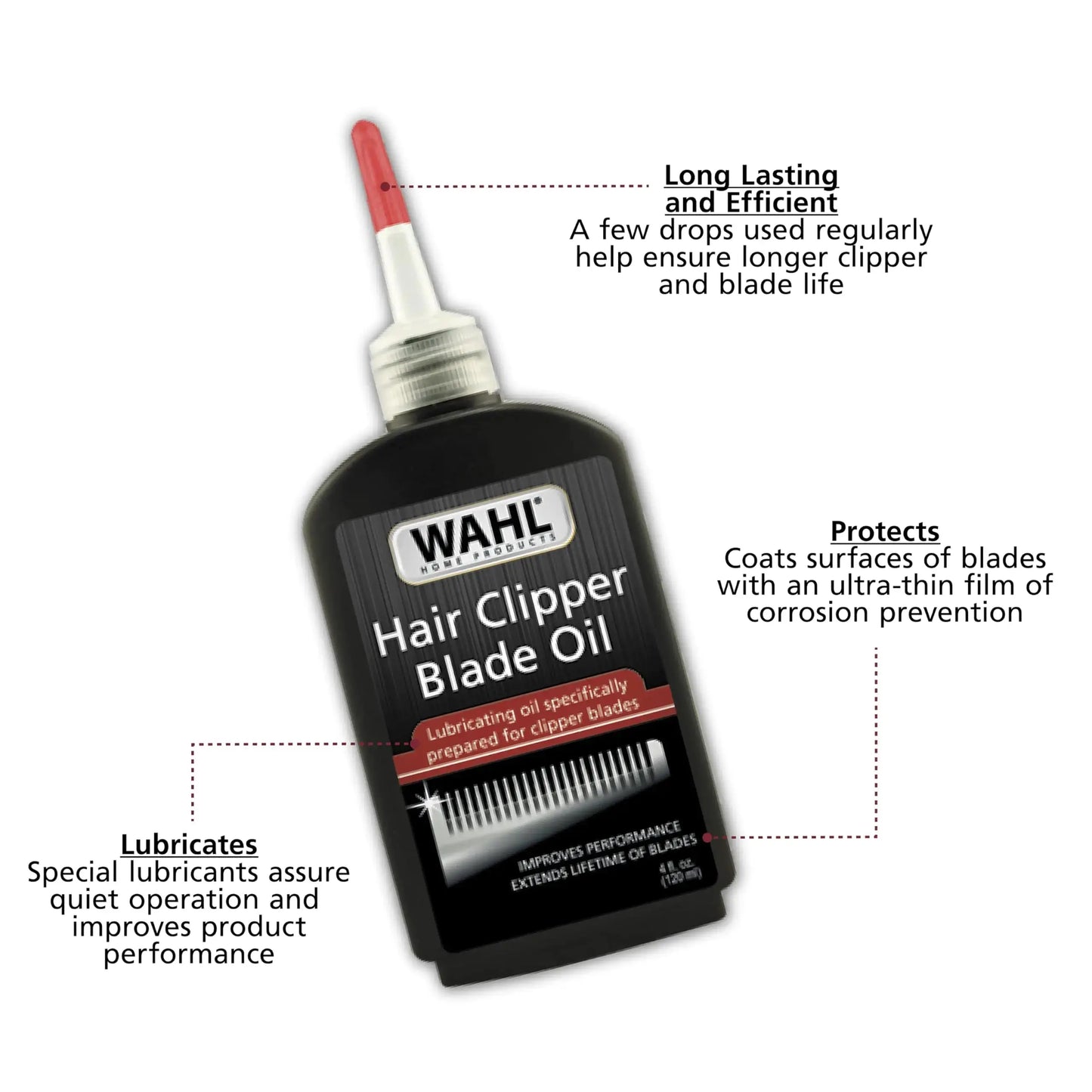 Wahl Premium Hair Clipper Blade Lubricating Oil for Clippers, Trimmers, & Blade Corrosion for Rust Prevention – 4 Fluid Ounces – Model 3310-300A,Wahl Hair Clipper Oil My Store