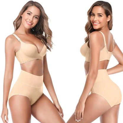 Womens Underwear High Waist Cotton Underwear Soft Underwear Super Stretchy Briefs Full Coverage Panties Women Medium-Large Multi B-5 Pack My Store