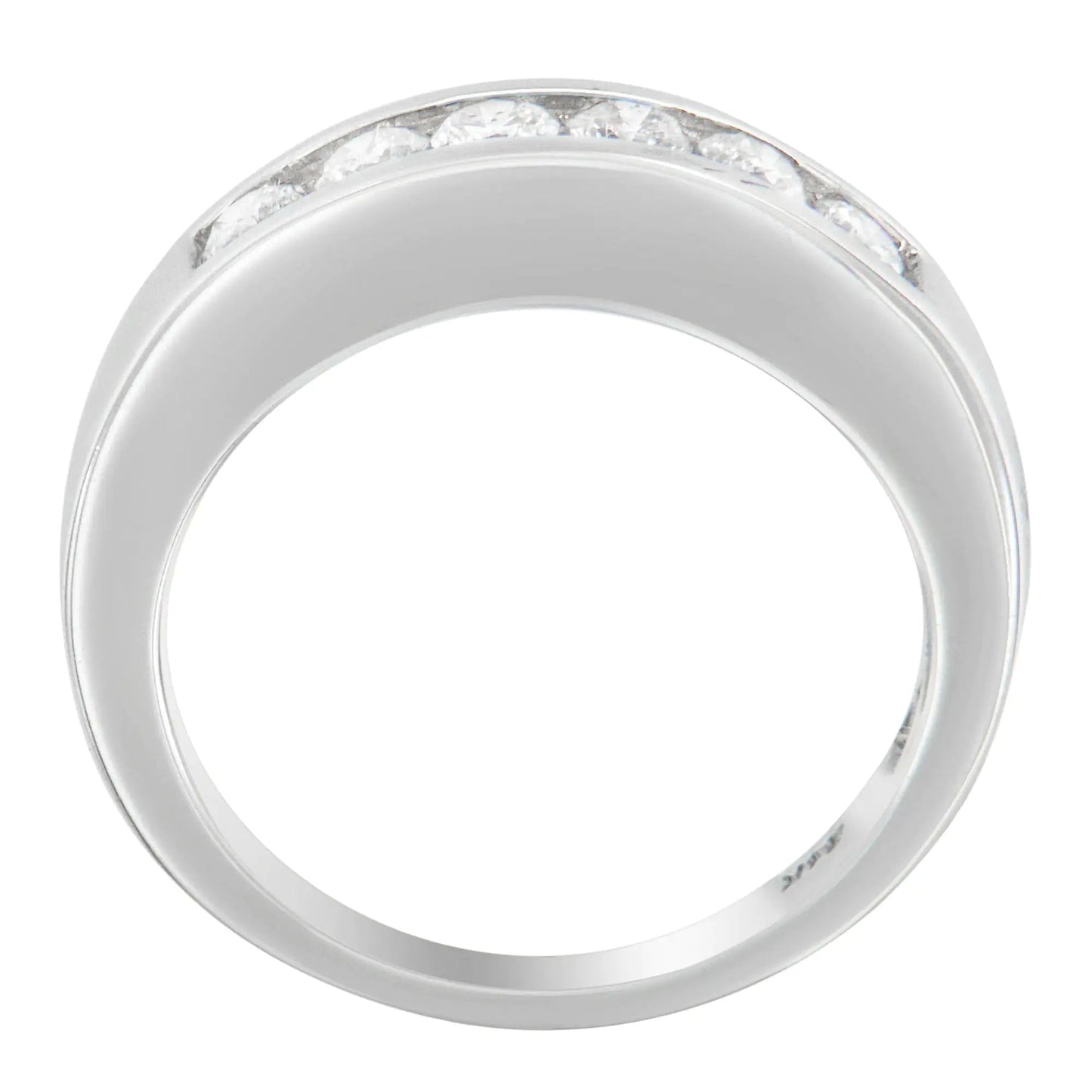 14K White Gold 3/4ct. TDW Diamond Channel Band Ring (H-I, I1-I2) WEM Support (www.WEM.support)