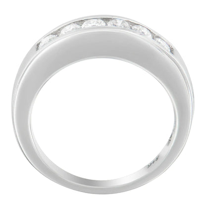 14K White Gold 3/4ct. TDW Diamond Channel Band Ring (H-I, I1-I2) WEM Support (www.WEM.support)