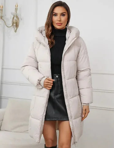 Women's Hooded Mid-length Thickened Coat HejK.com Marketplace LLC