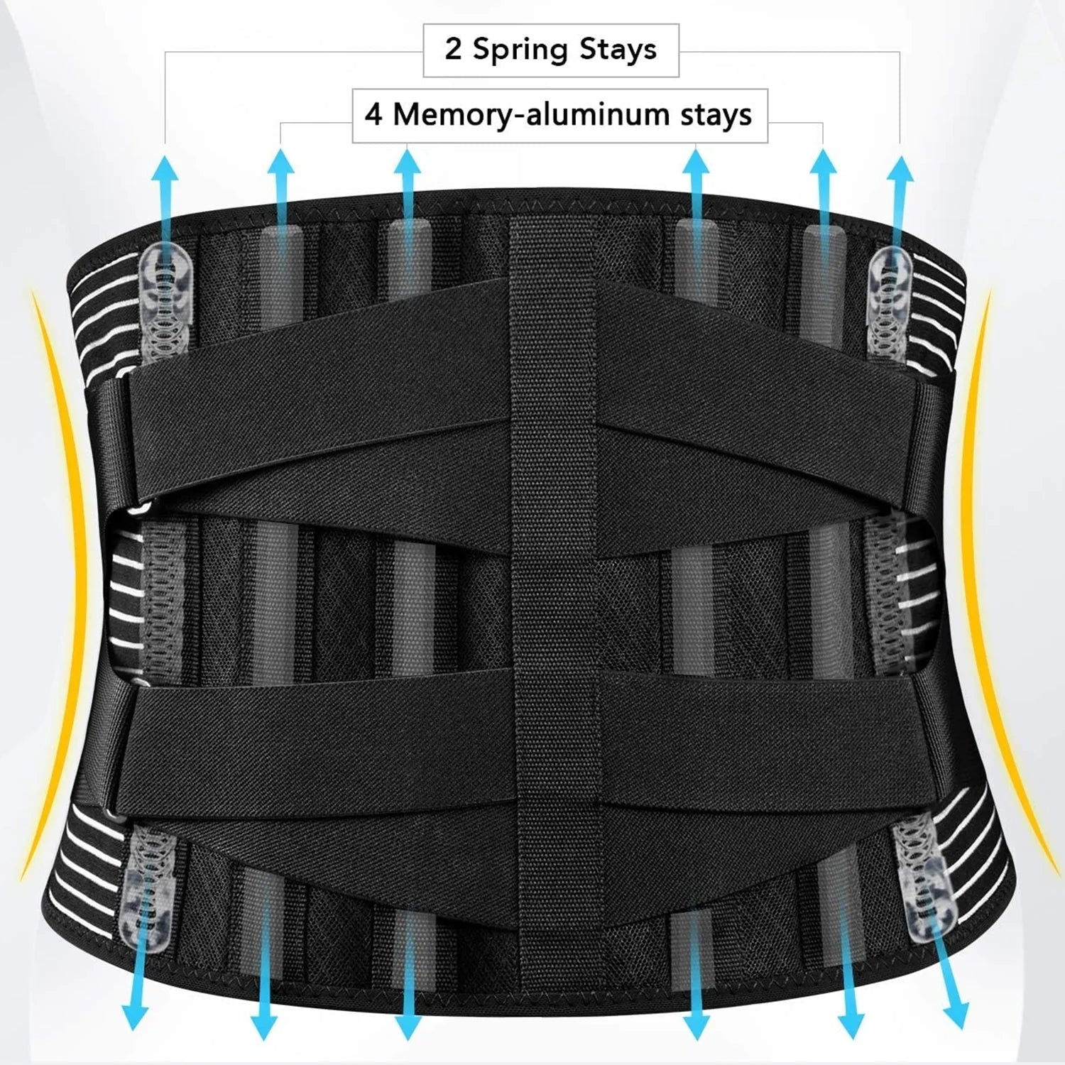 Adjustable Lower Back Brace Lumbar Support Waist Belt For Men Women Pain Relief WEM Support (www.WEM.support)