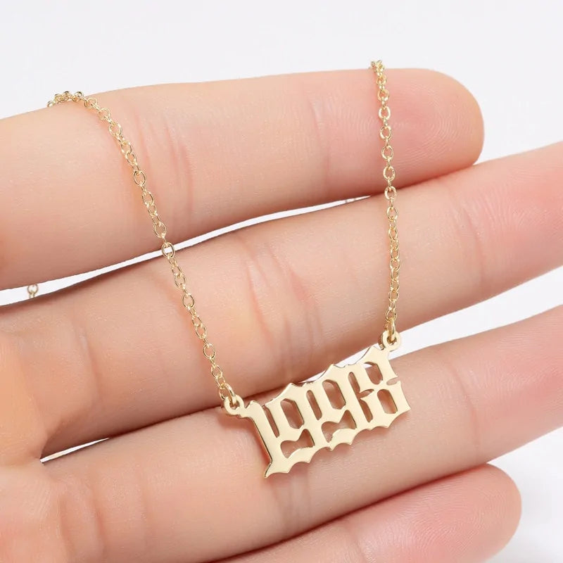 Women's Birth Year Necklace WEM Support (www.WEM.support)