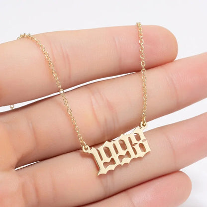 Women's Birth Year Necklace WEM Support (www.WEM.support)