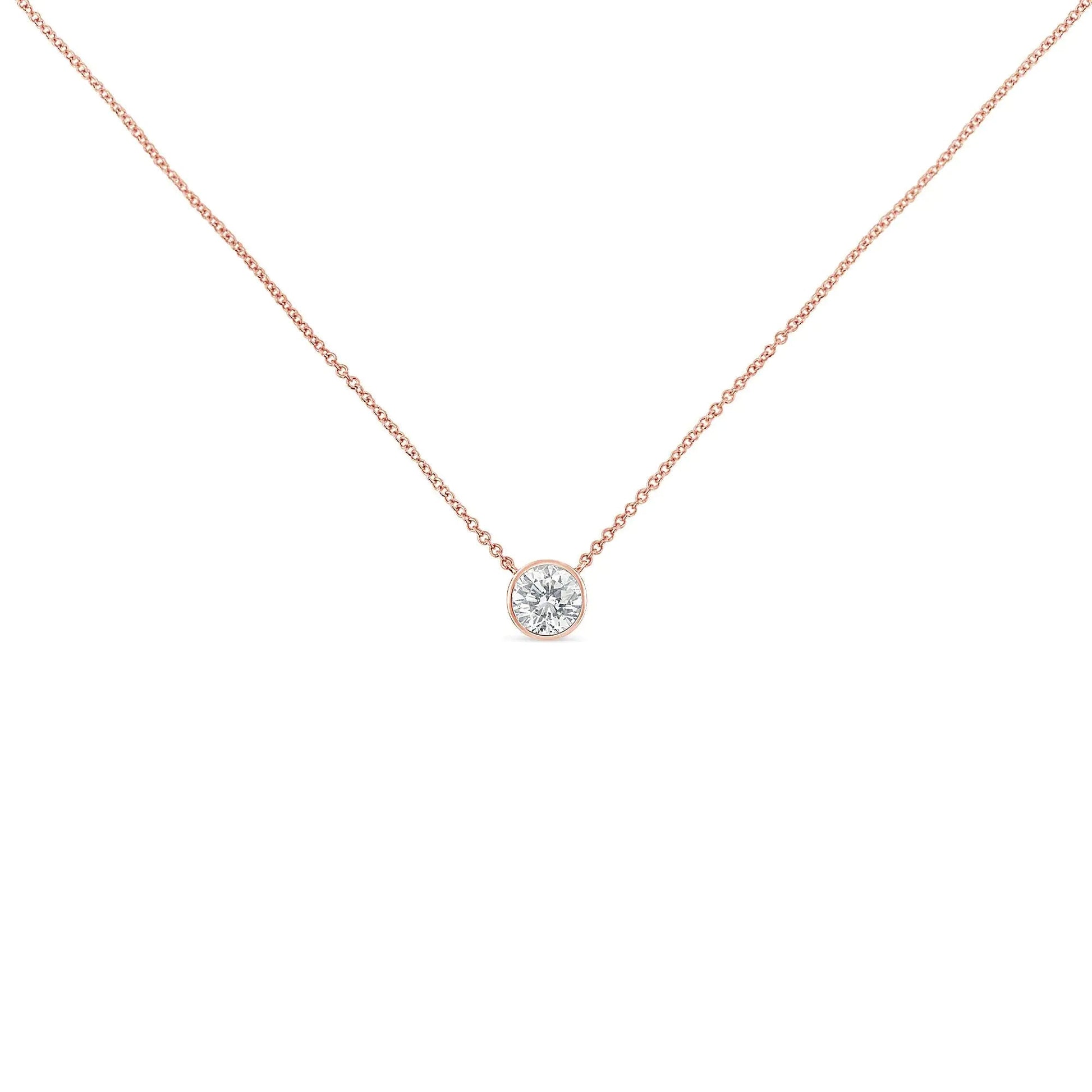 Sterlingsilber Anhänger mit Fassung und Solitär-Diamant (1/3 Karat, H-I Farbe, I1-I2 Reinheit) WEM Support (www.WEM.support)