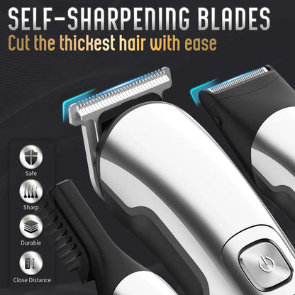 Ufree Beard Trimmer for Men, Waterproof Electric Razor for Nose, Body, Face and Mustache, Cordless Hair Clippers Shavers for Men Grooming Kit, Gifts for Men Husband Father Silver My Store