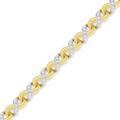 10K Yellow Gold 1 cttw Diamond Riviera Statement Pendant Necklace (J-K, I2-I3) WEM Support (www.WEM.support)
