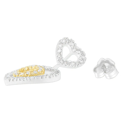 14K Two Toned 1/2 cttw Round Cut Diamond Earrings (H-I, SI1-SI2) WEM Support (www.WEM.support)