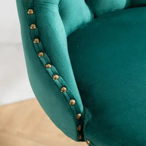 Swivel Velvet Barstools Adjusatble Seat Height From 25-33 Inch Green,Set Of 2 WEM Support (www.WEM.support)