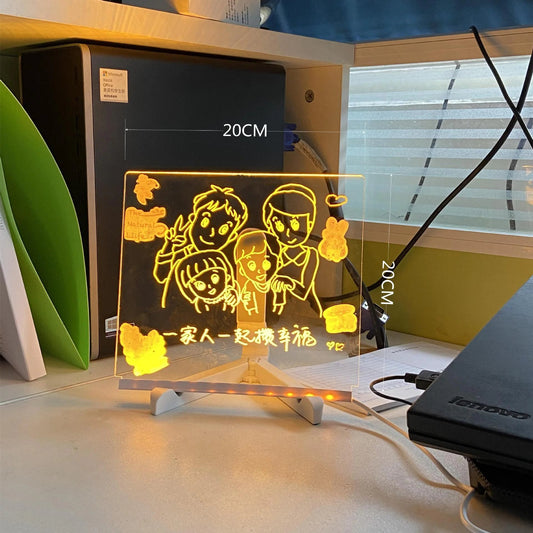 Acrylic LED Message Board Lamp WEM Support (www.WEM.support)
