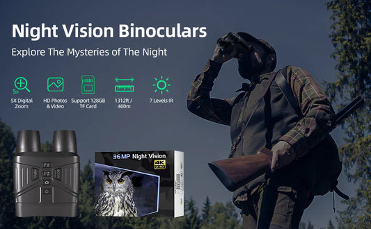 Ultra Clear 4K 36MP Night Vision Binoculars WEM Support (www.WEM.support)