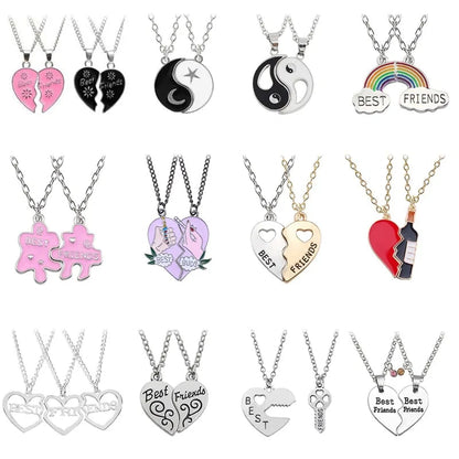 Star Moon Best Friend Pendant Necklace Set WEM Support (www.WEM.support)