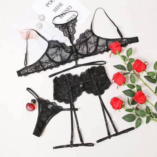 Women's Halter Garter Lingerie Set HejK.com