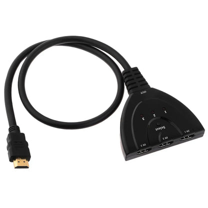 3 Port HDMI Splitter Cable 1080/4K Switch Switcher HUB Adapter for HDTV PS4 Xbox WEM Support (www.WEM.support)