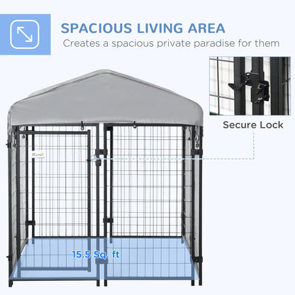 The Dog Playpen Has A Lockable Door And A Waterproof Canopy For Small And Medium-sized Dogs WEM Support (www.WEM.support)