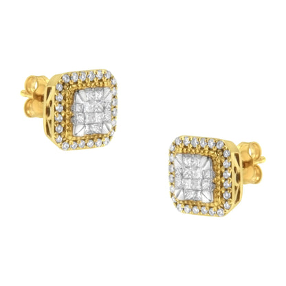 10KT Yellow Gold Diamond Stud Earrings (1/2 cttw, H-I Color, SI2-I1 Clarity) WEM Support (www.WEM.support)
