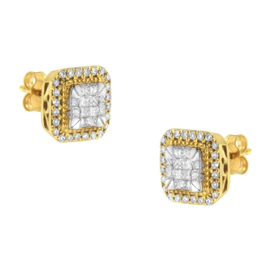 10KT Yellow Gold Diamond Stud Earrings (1/2 cttw, H-I Color, SI2-I1 Clarity) WEM Support (www.WEM.support)