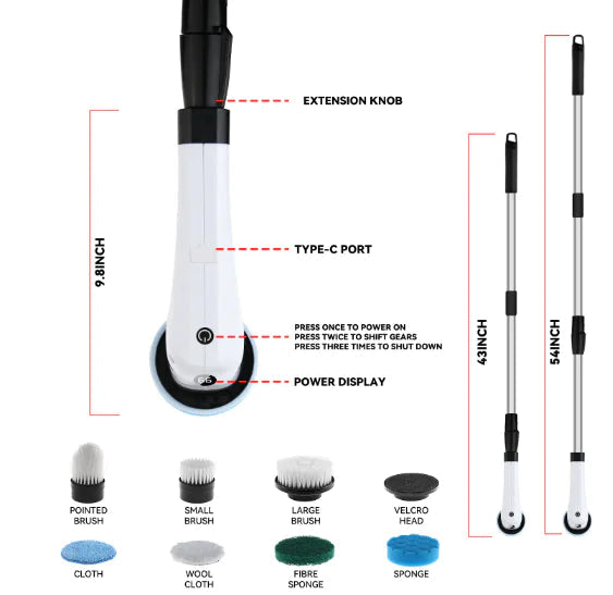 7-Function Power Scrubber HejK.com Marketplace LLC