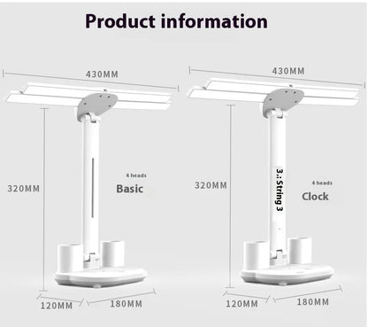3-in-1 LED Desk Lamp with Fan & Clock HejK.com