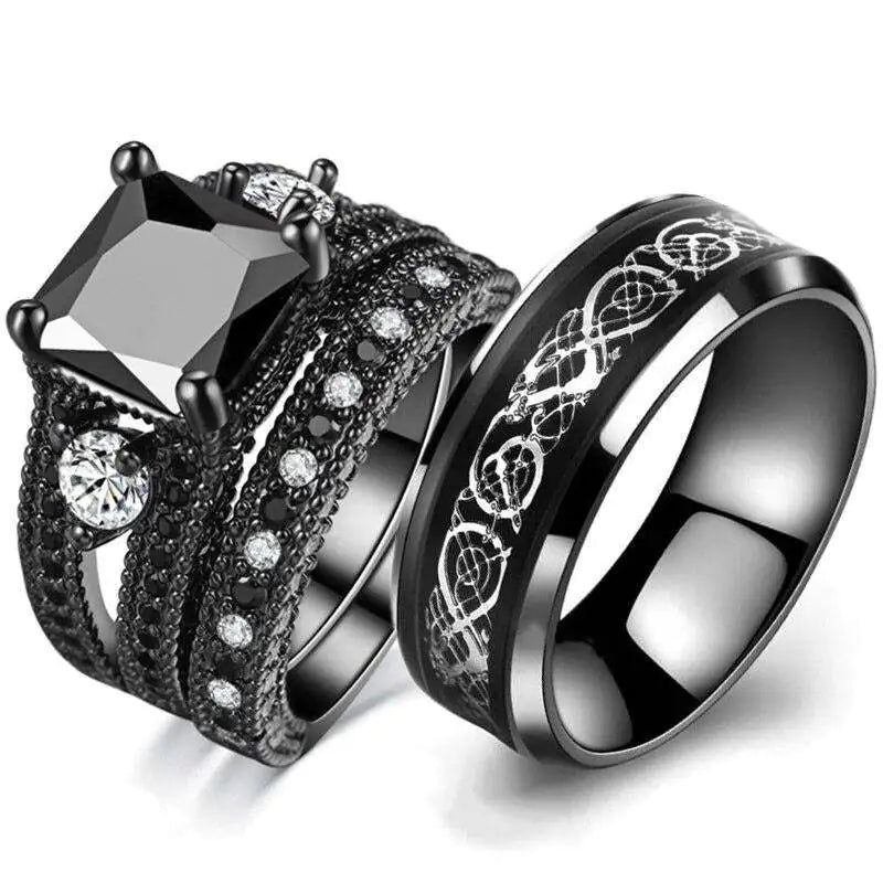 Stainless steel dragon pattern ring WEM Support (www.WEM.support)