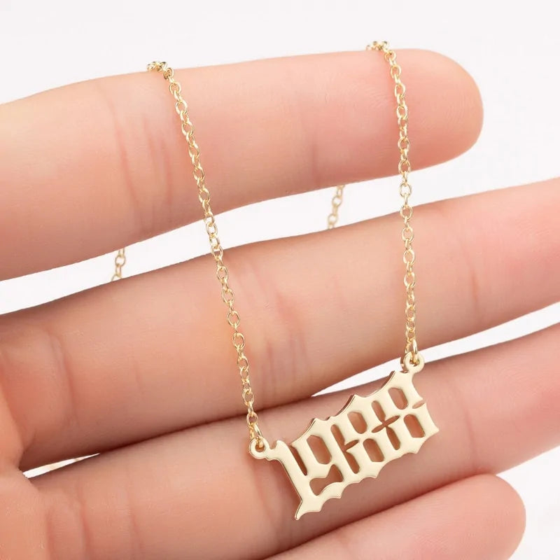 Women's Birth Year Necklace WEM Support (www.WEM.support)