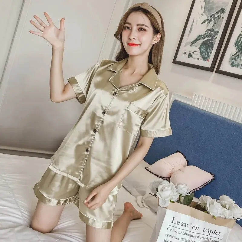 Women Silk Satin Pajamas Treat yourself to a touch of luxury with our Silk satin pajamas women today! My Store