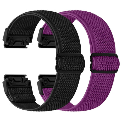22mm Watch Bands for Garmin Fenix 8 47mm/Fenix E 47mm/Fenix 7/Fenix 7 Pro/Fenix 6/Fenix 6 Pro/Fenix 5/5 Plus/Instinct 2/Epix Gen 2/Approach S62/S60 Band, Quickfit Elastic Nylon Strap Wristband