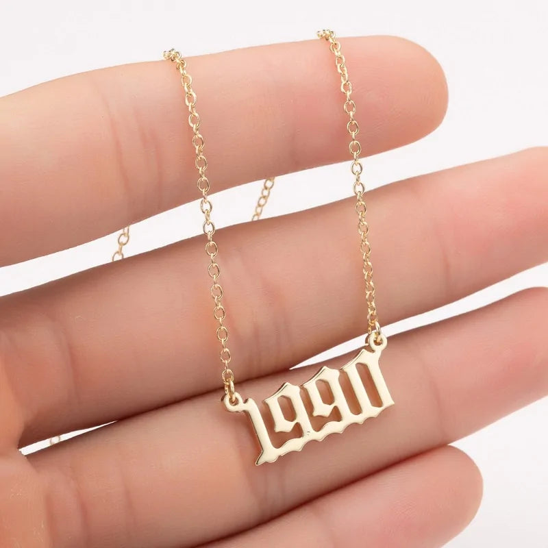 Women's Birth Year Necklace WEM Support (www.WEM.support)