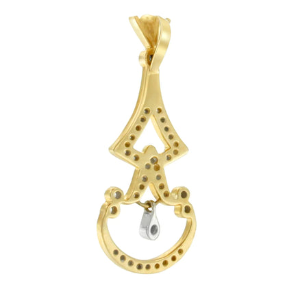 14K Yellow Gold 1/3 cttw Round Diamond Pendant Necklace (H-I, SI2-I1) WEM Support (www.WEM.support)