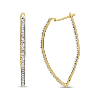10k Yellow Gold Round Cut Diamond Earrings (1 cttw, I-J Color, I2-I3 Clarity) WEM Support (www.WEM.support)
